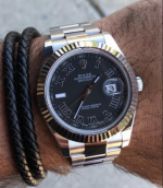 Replica Rolex Datejust II 41mm Black Roman Face